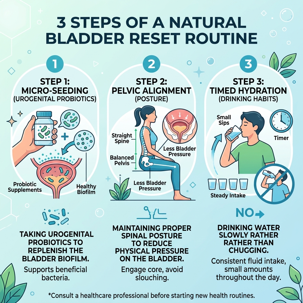 3 Steps to Bladder Reset Infographic